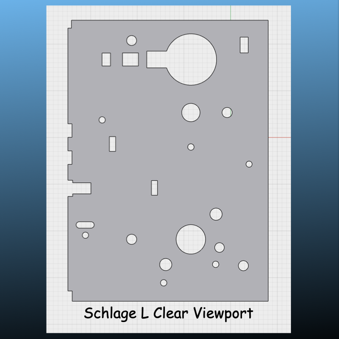 Clear Mortise Lock Cover Plate Schlage "L Series"